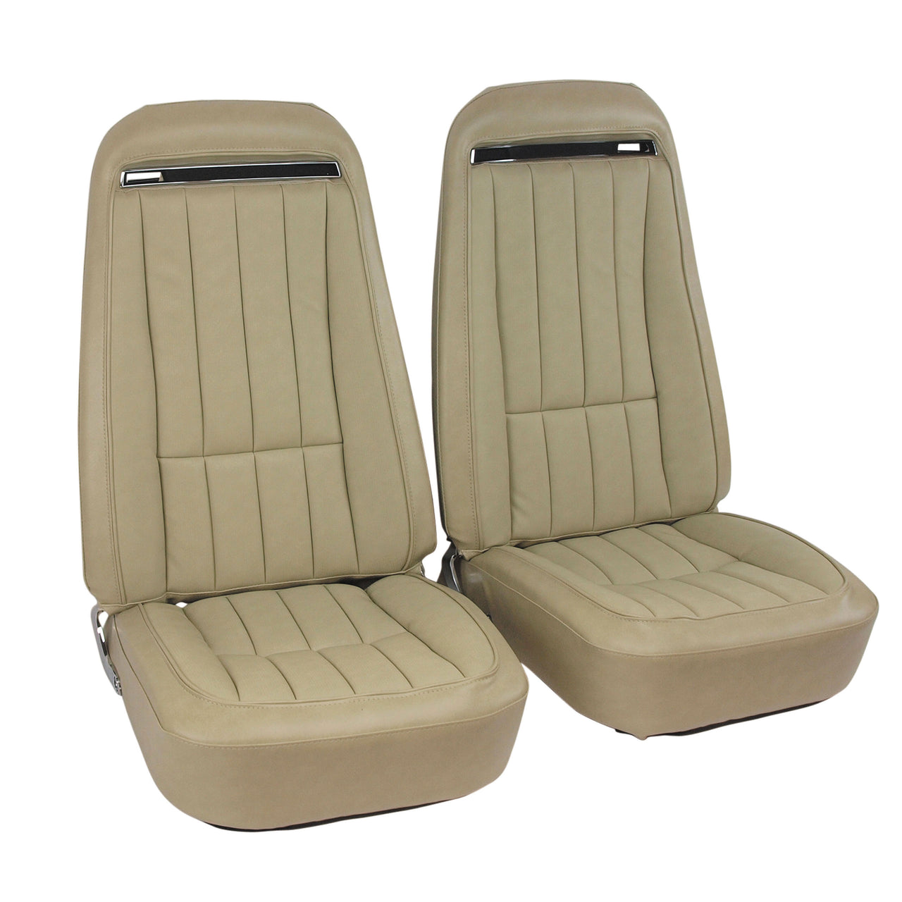 1975-1975 Corvette Mounted Seats Neutral "Leather-Like" Vinyl Without Shoulder Harness-421416M-Corvette-Store-Online