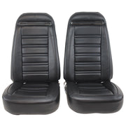 1975-1975 Corvette Mounted Seats Black "Leather-Like" Vinyl Without Shoulder Harness-421420M-Corvette-Store-Online