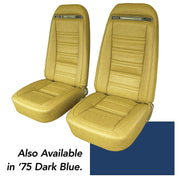 1975-1975 Corvette "Leather-Like" Vinyl Seat Covers Dark Blue-421443-Corvette-Store-Online