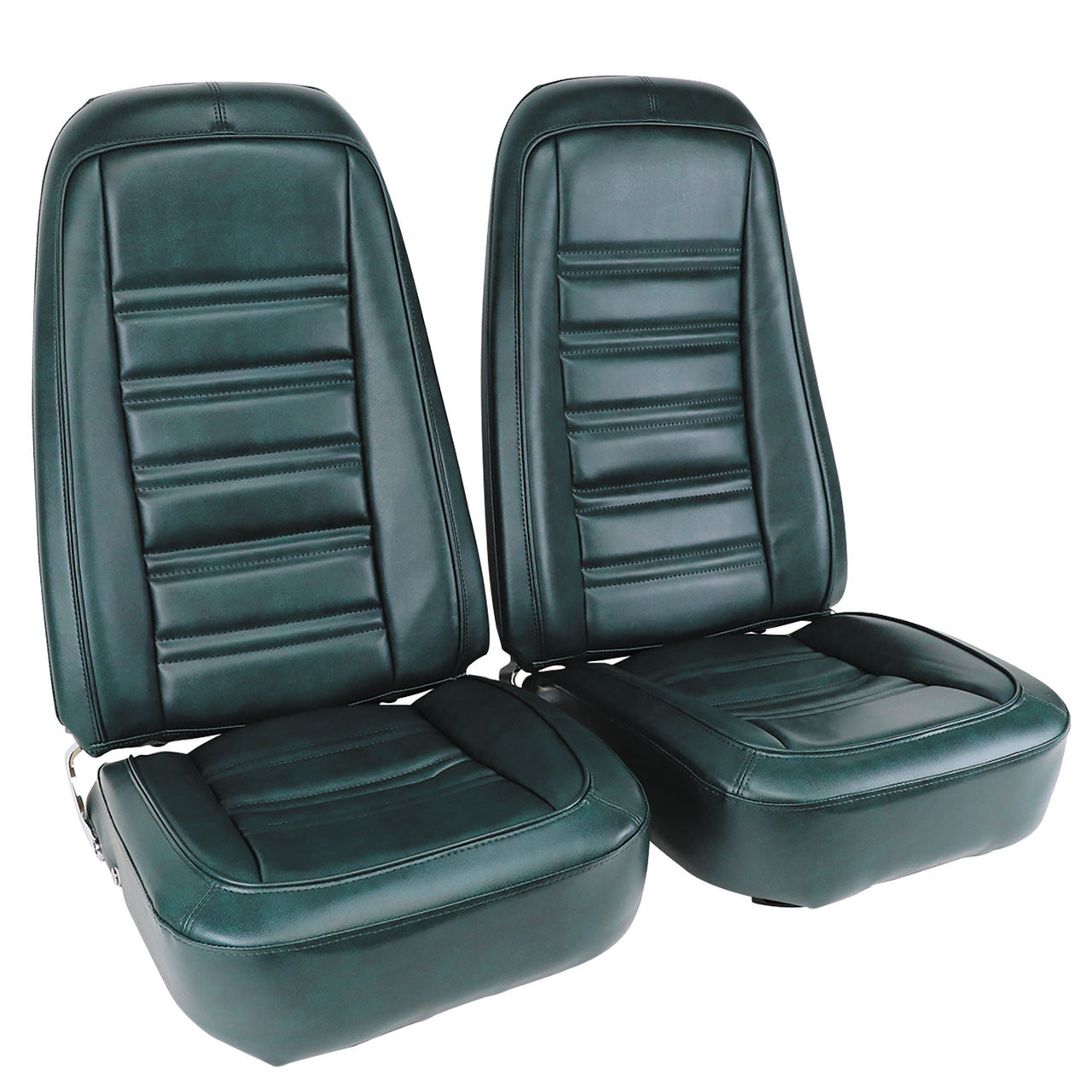 1976-1976 Corvette Mounted Seats Bluegreen "Leather-Like" Vinyl-421519M-Corvette-Store-Online