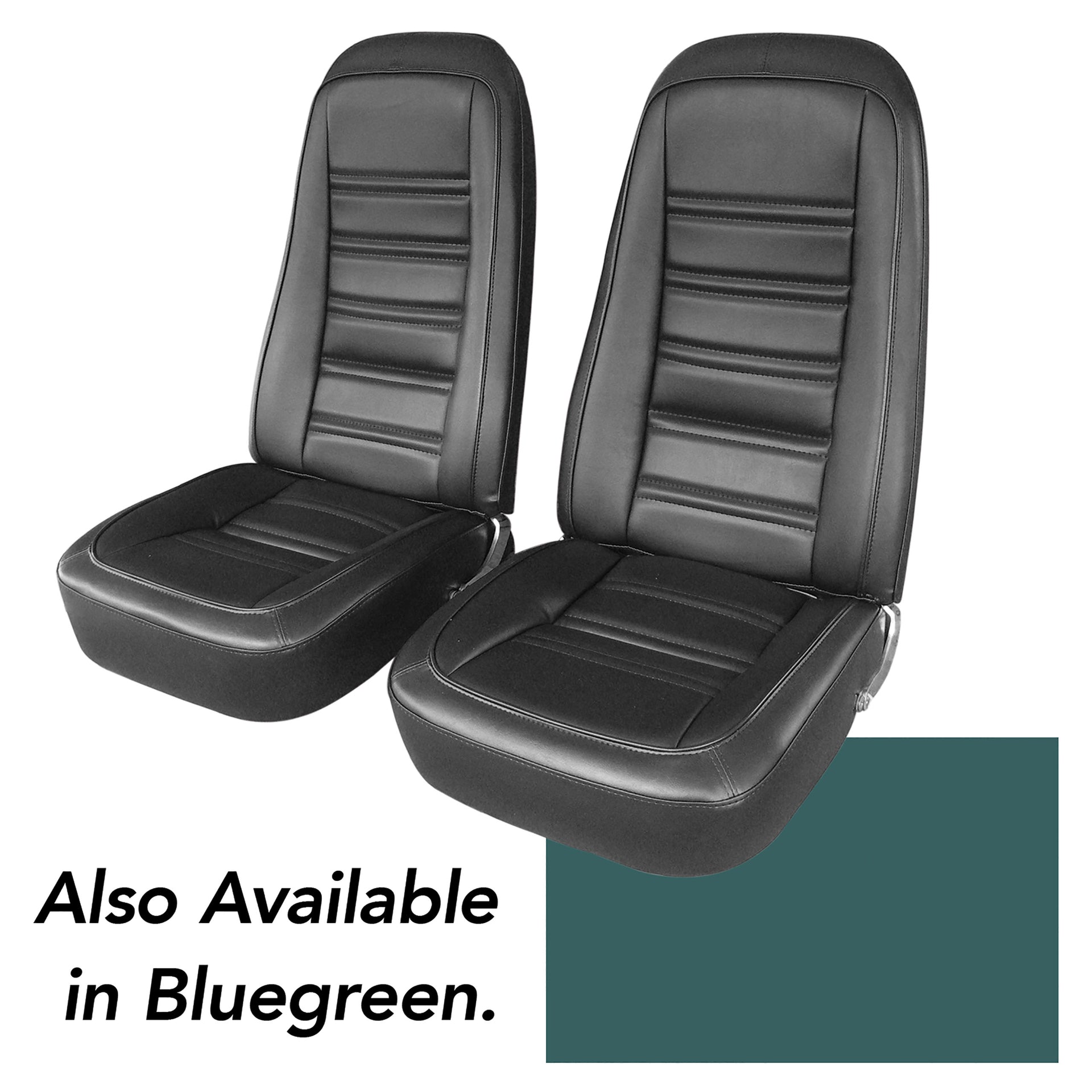 1976-1976 Corvette "Leather-Like" Vinyl Seat Covers Bluegreen-421519-Corvette-Store-Online