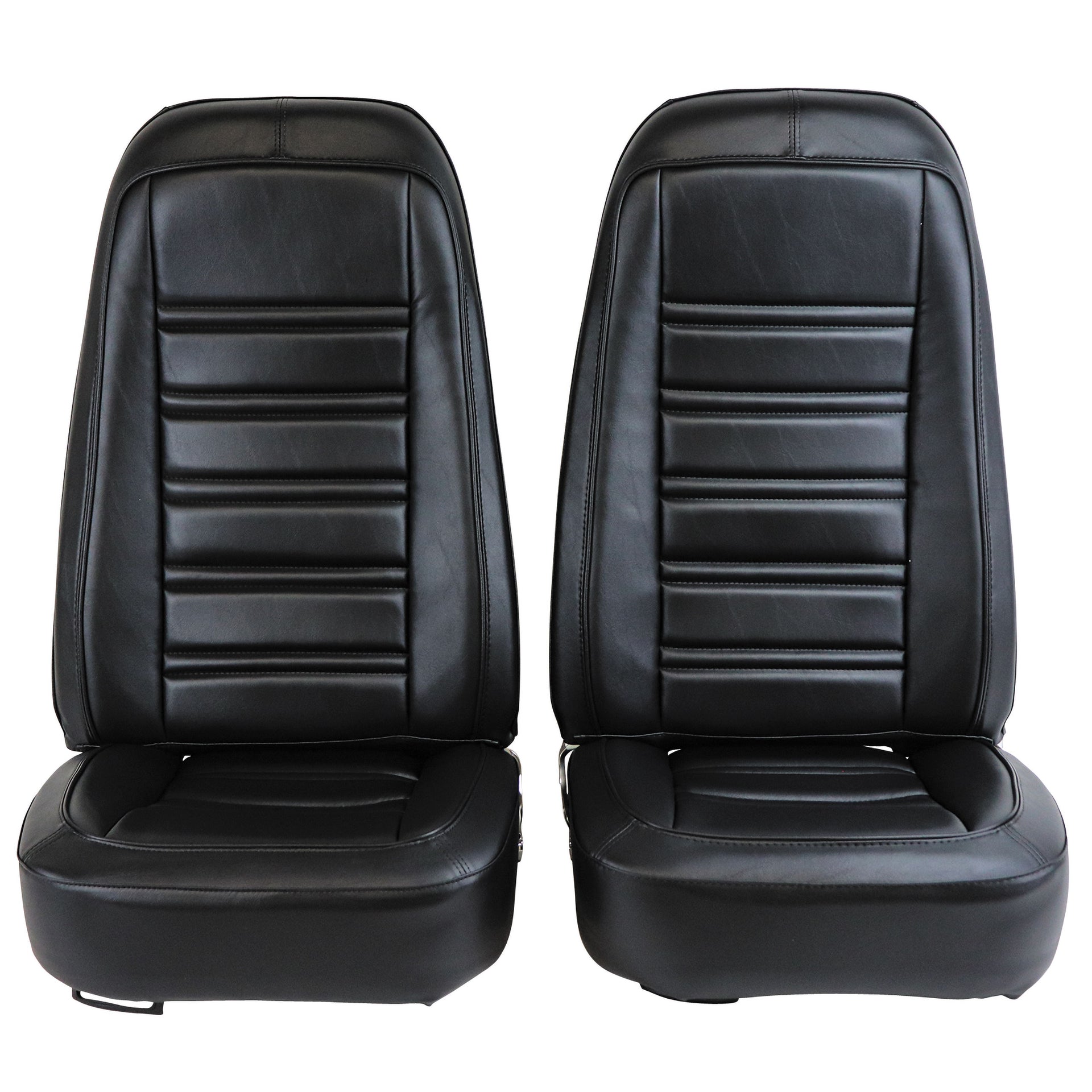 1976-1978 Corvette Mounted Seats Black "Leather-Like" Vinyl-421520M-Corvette-Store-Online