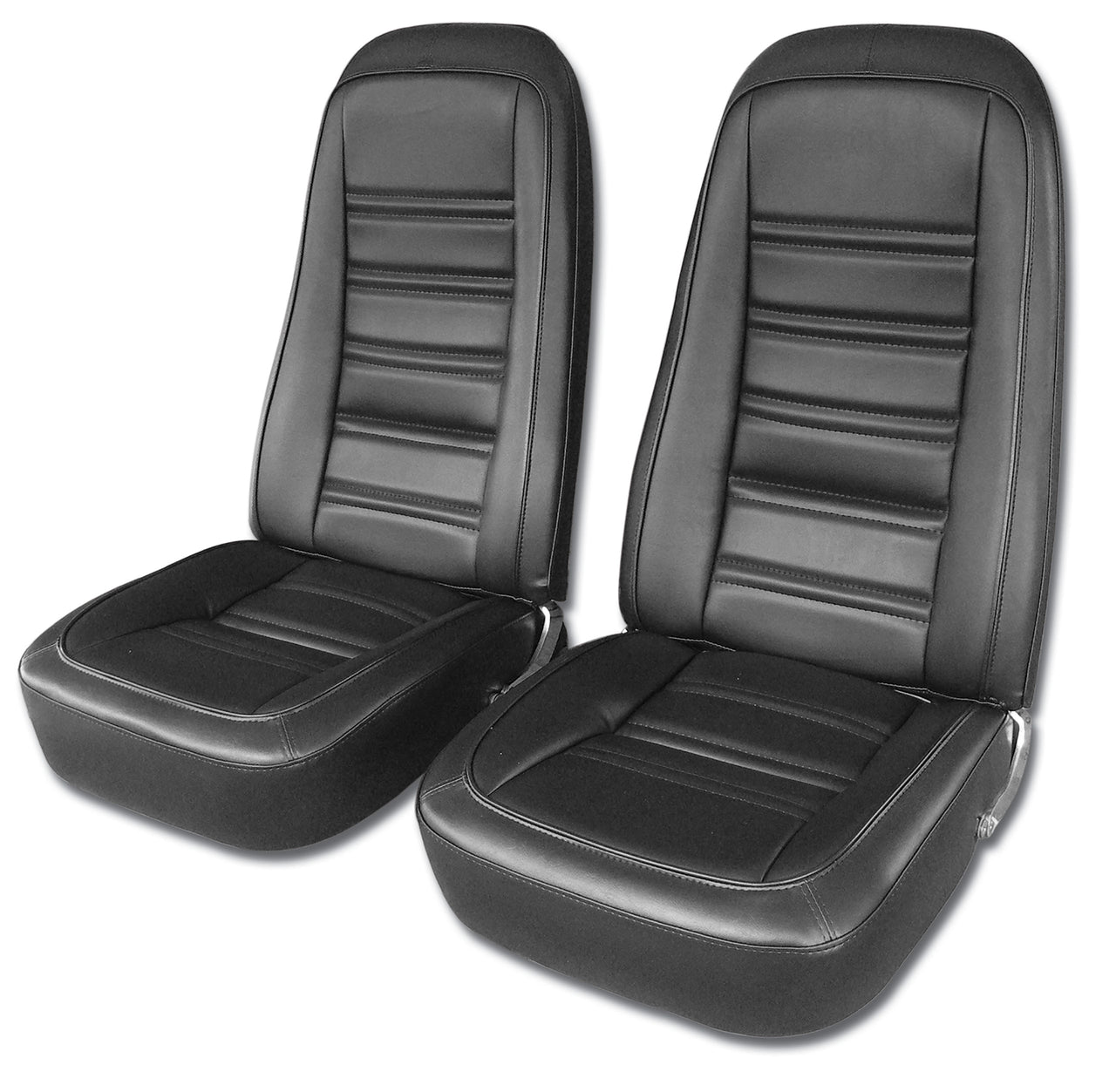 1976-1978 Corvette "Leather-Like" Vinyl Seat Covers Black-421520-Corvette-Store-Online