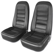 1976-1978 Corvette "Leather-Like" Vinyl Seat Covers Black-421520-Corvette-Store-Online