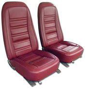 1976-1976 Corvette Mounted Seats Firethorn "Leather-Like" Vinyl-421534M-Corvette-Store-Online