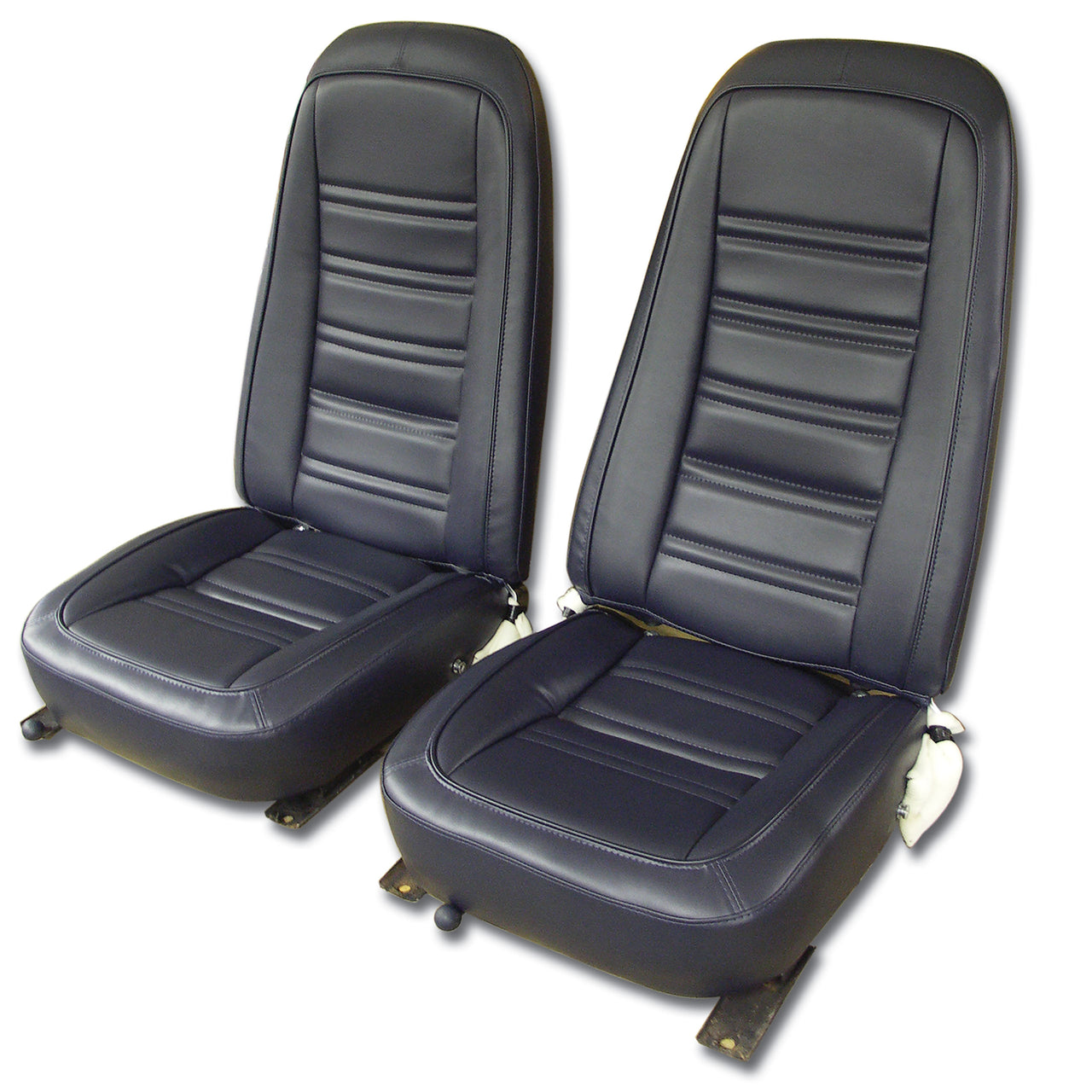 1978-1978 Corvette Mounted Seats Dark Blue "Leather-Like" Vinyl-421548M-Corvette-Store-Online