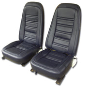 1978-1978 Corvette Mounted Seats Dark Blue "Leather-Like" Vinyl-421548M-Corvette-Store-Online