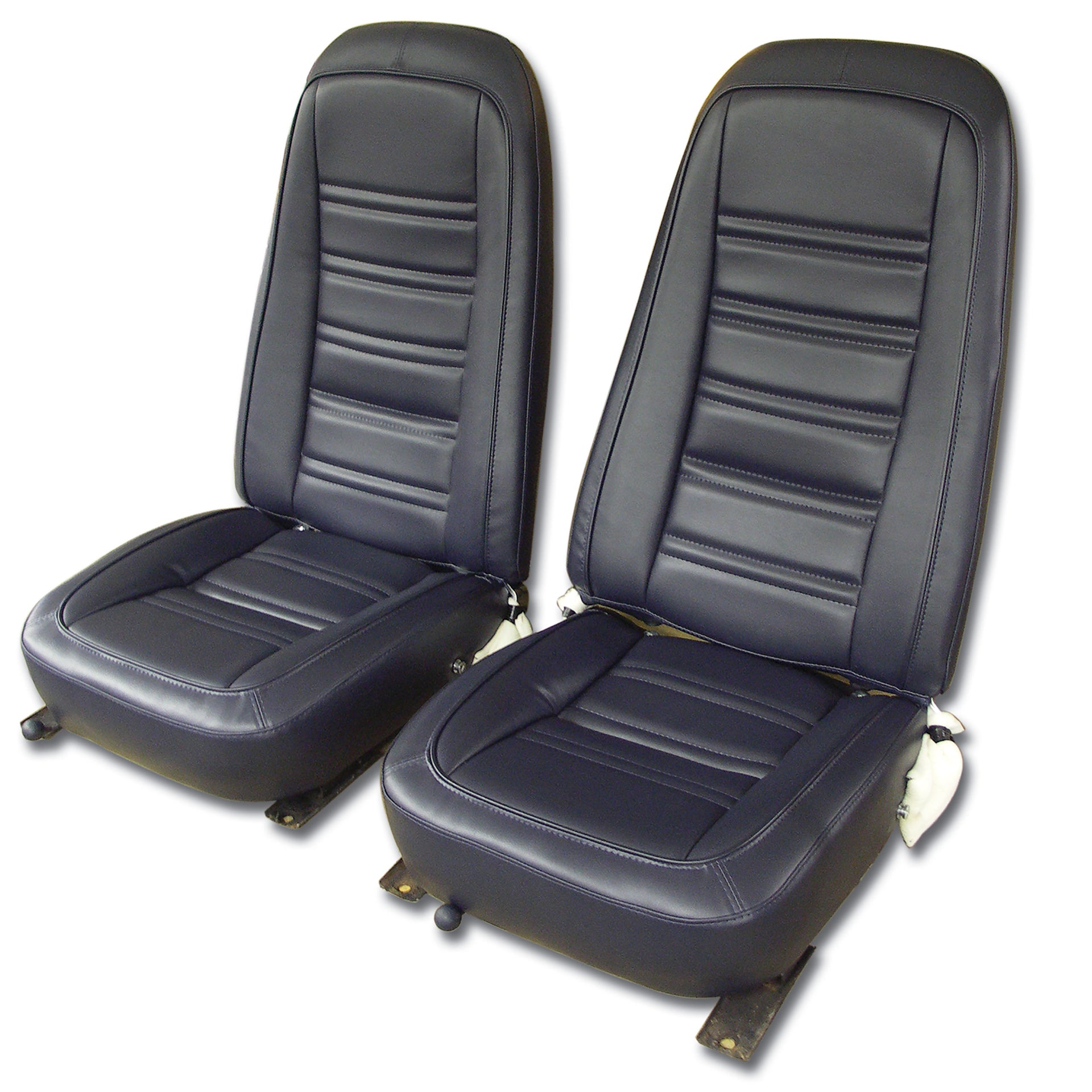 1978-1978 Corvette Mounted Seats Dark Blue "Leather-Like" Vinyl-421548M-Corvette-Store-Online