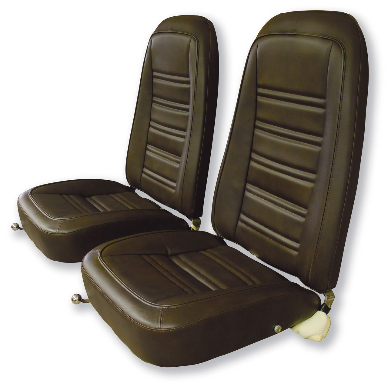 1976-1978 Corvette Mounted Seats Dark Brown "Leather-Like" Vinyl-421555M-Corvette-Store-Online