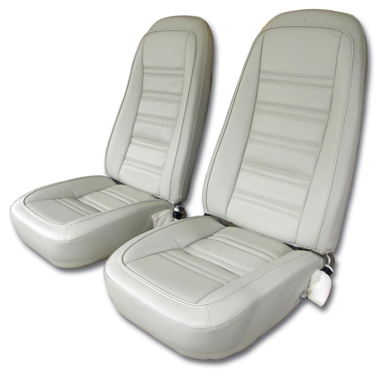 1978-1978 Corvette Mounted Seats Oyster "Leather-Like" Vinyl-421573M-Corvette-Store-Online