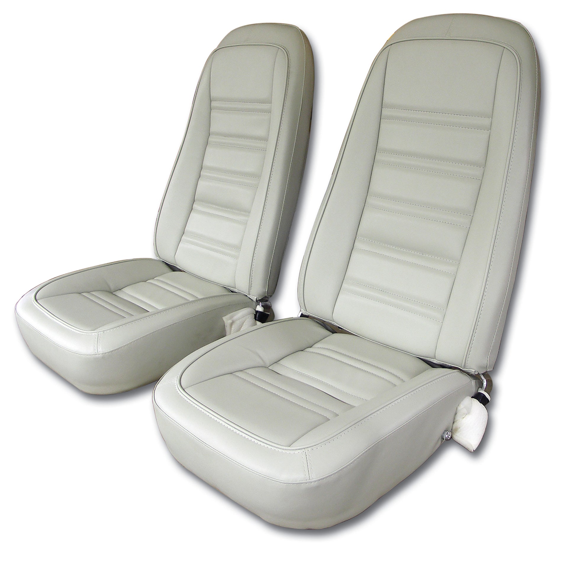 1978-1978 Corvette Mounted Seats Oyster "Leather-Like" Vinyl-421573M-Corvette-Store-Online