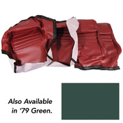 1979-1979 Corvette "Leather-Like" Vinyl Seat Covers Green 2" Bolster-421614-Corvette-Store-Online
