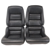 1982-1982 Corvette "Leather-Like" Vinyl Seat Covers Charcoal 2" Bolster-421621-Corvette-Store-Online