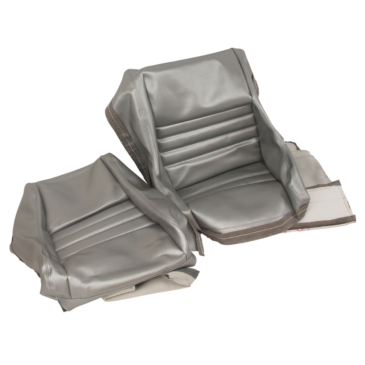1978-1978 Corvette "Leather-Like" Vinyl Seat Covers Silver Pace 2" Bolster-421662-Corvette-Store-Online