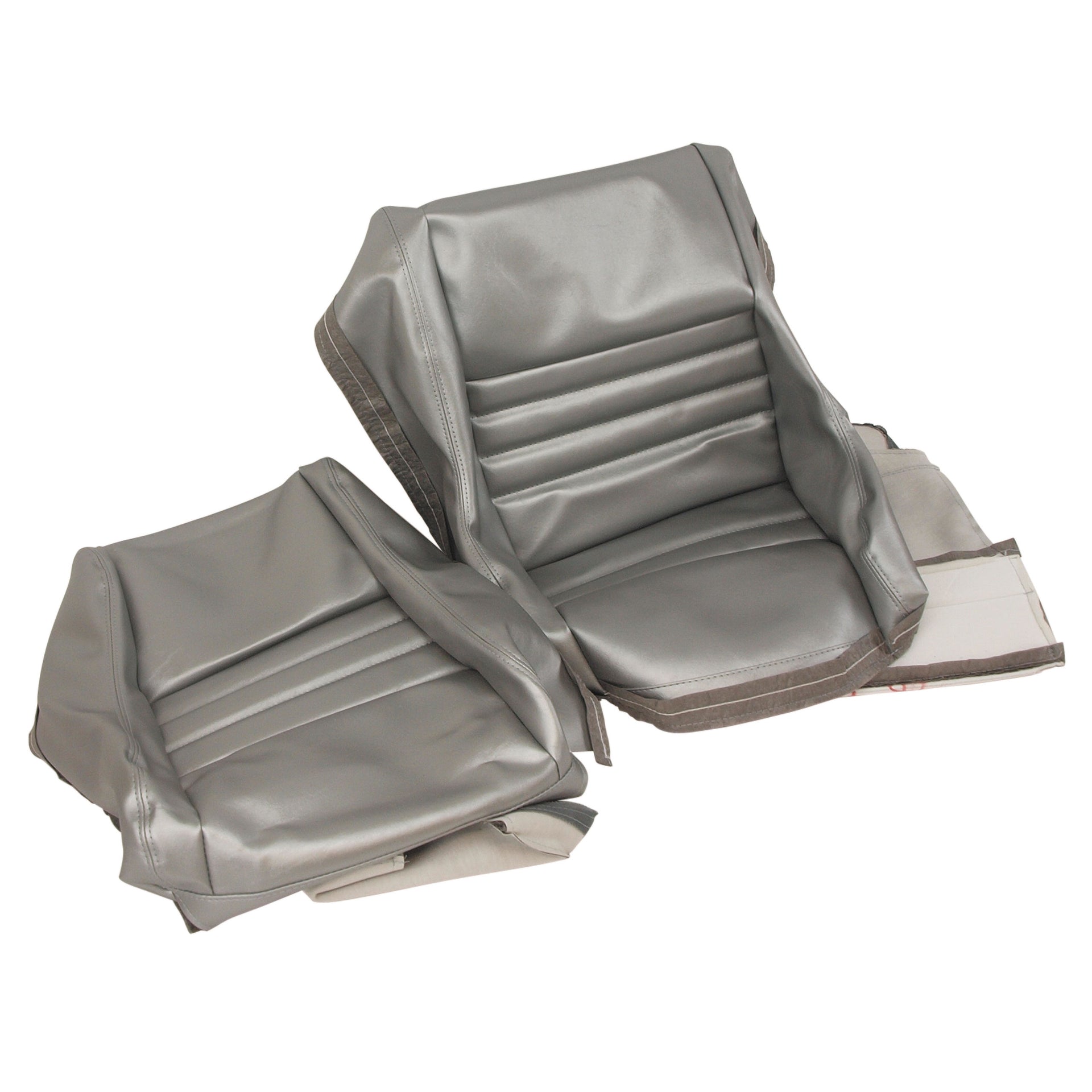 1978-1978 Corvette "Leather-Like" Vinyl Seat Covers Silver Pace 2" Bolster-421662-Corvette-Store-Online