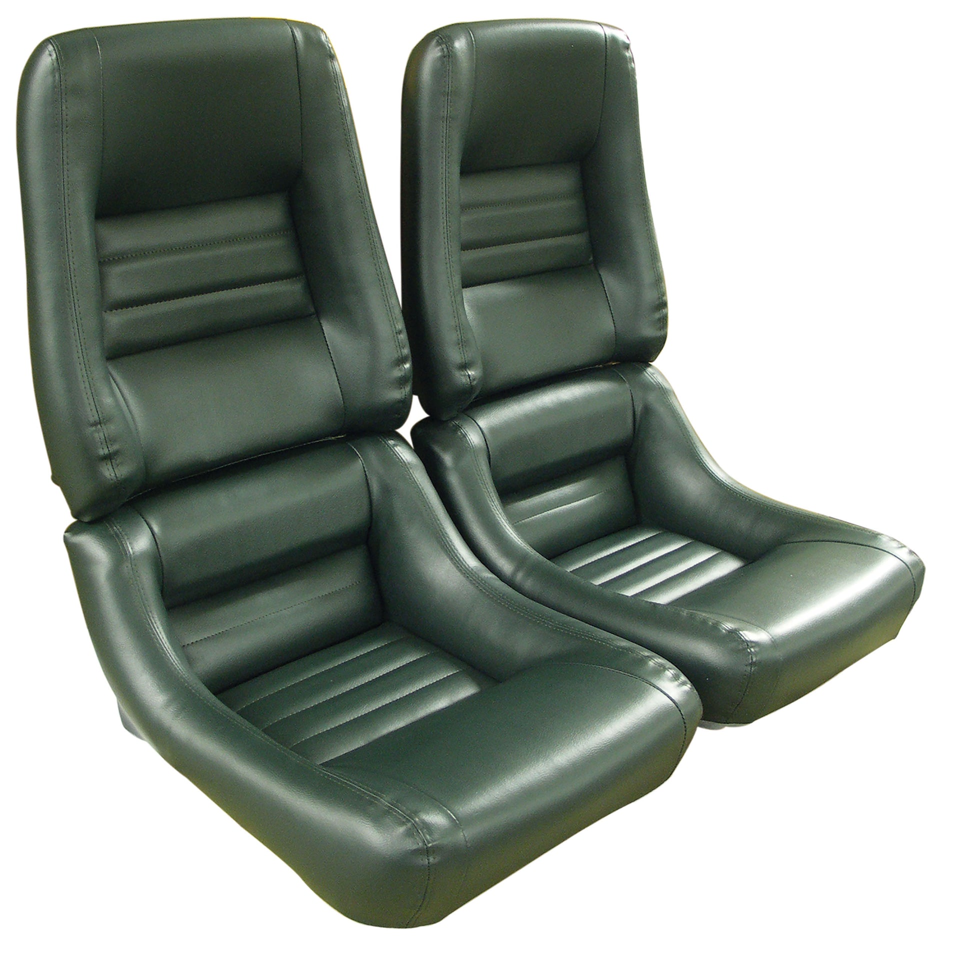 1979-1979 Corvette "Leather-Like" Vinyl Seat Covers Green 4" Bolster-421714-Corvette-Store-Online