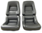 1982-1982 Corvette "Leather-Like" Vinyl Seat Covers Charcoal 4" Bolster-421721-Corvette-Store-Online