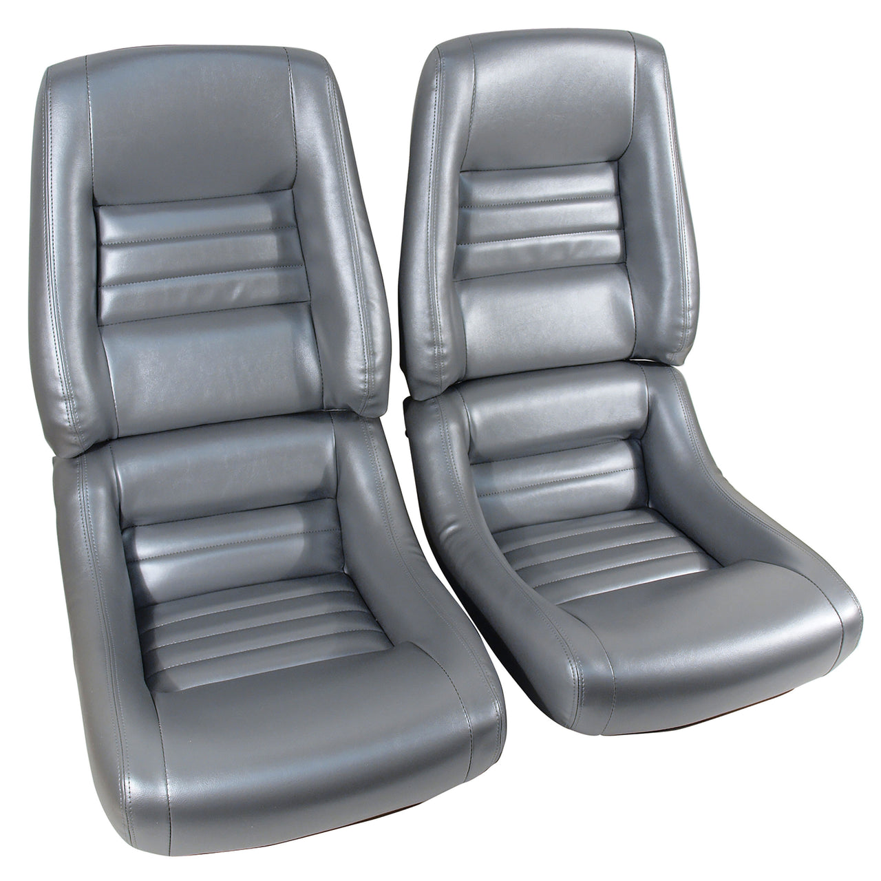 1978-1978 Corvette "Leather-Like" Vinyl Seat Covers Silver Pace 4" Bolster-421762-Corvette-Store-Online