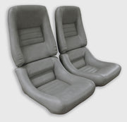 1982-1982 Corvette "Leather-Like" Vinyl Seat Covers Gray 4" Bolster-421768-Corvette-Store-Online