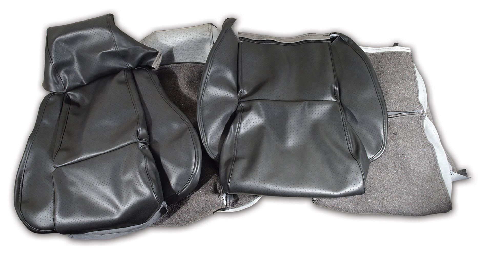 1984-1987 Corvette "Leather-Like" Vinyl Seat Covers Graphite Standard-421822-Corvette-Store-Online