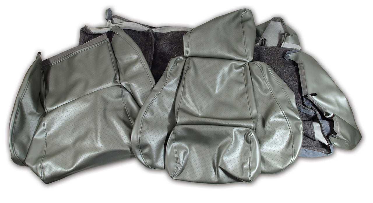 1984-1987 Corvette "Leather-Like" Vinyl Seat Covers Gray Standard-421869-Corvette-Store-Online