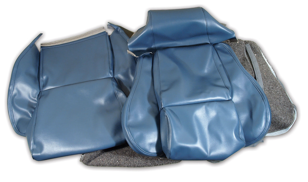 1984-1985 Corvette "Leather-Like" Vinyl Seat Covers Blue Standard-421870-Corvette-Store-Online