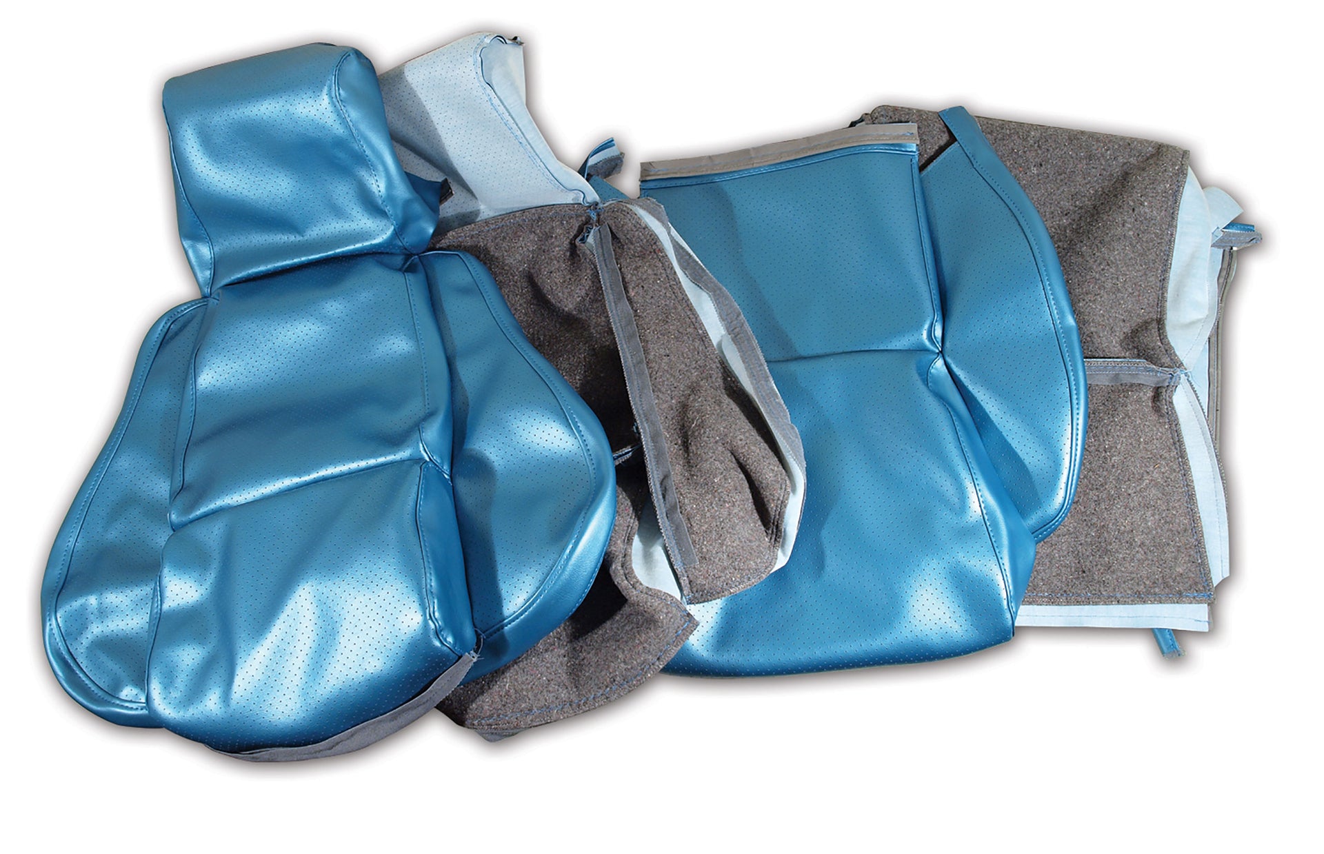 1986-1988 Corvette "Leather-Like" Vinyl Seat Covers Blue Standard-421874-Corvette-Store-Online