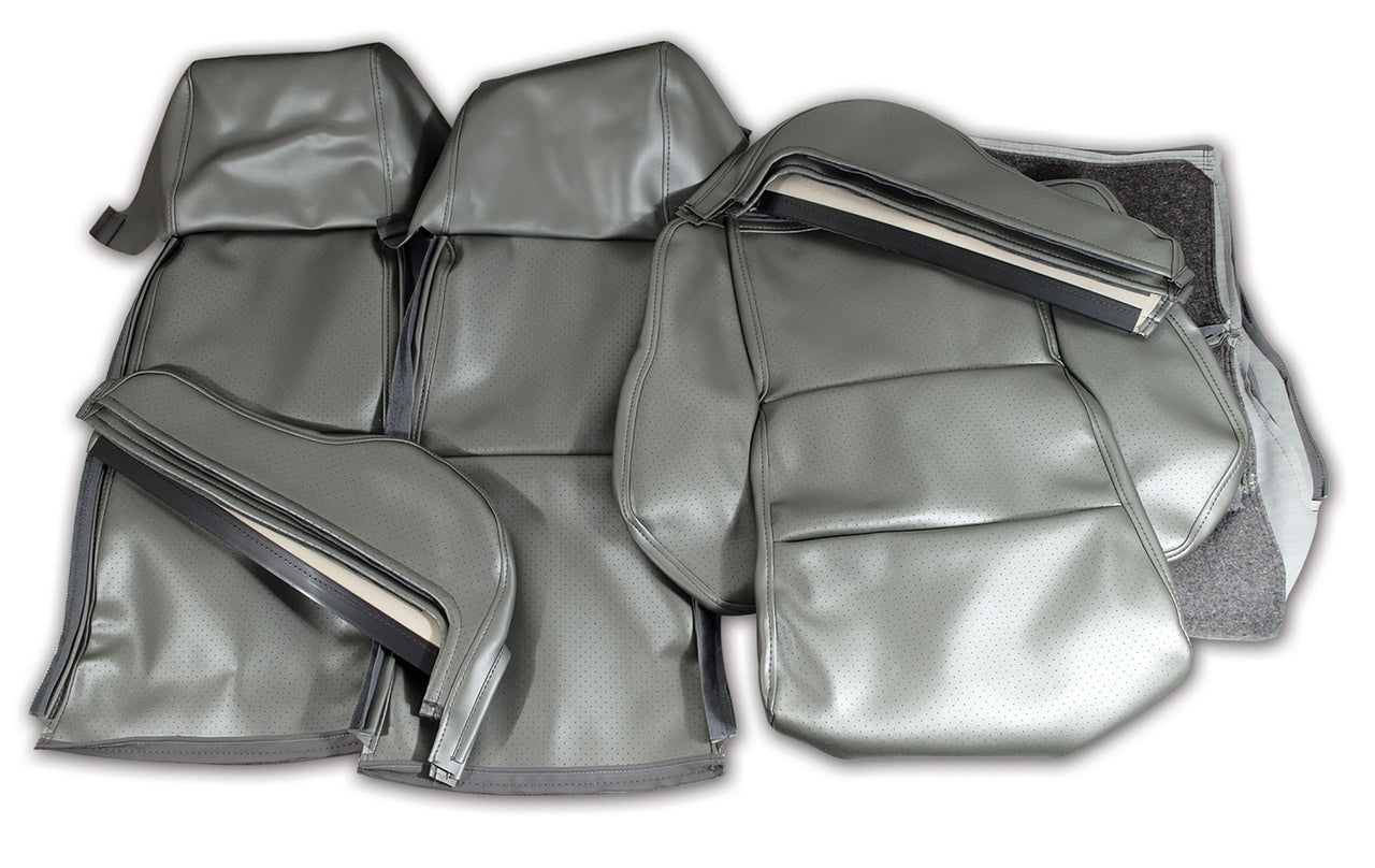 1984-1987 Corvette "Leather-Like" Vinyl Seat Covers Gray Sport-422069-Corvette-Store-Online