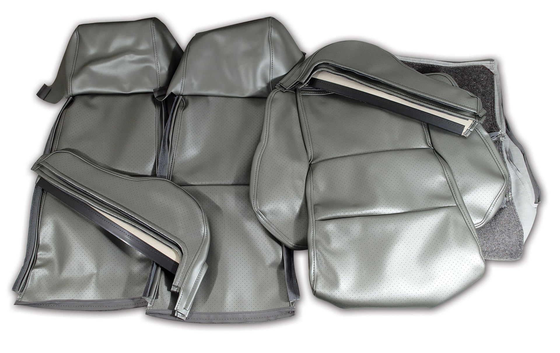 1984-1987 Corvette "Leather-Like" Vinyl Seat Covers Gray Sport-422069-Corvette-Store-Online