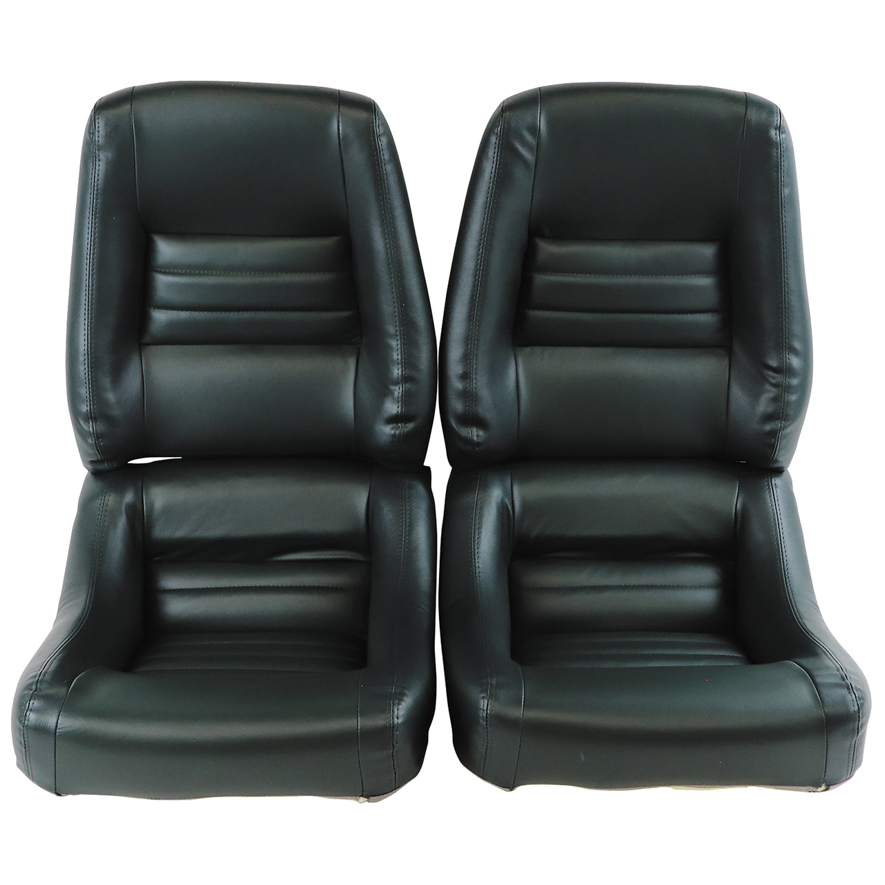 1979-1979 Corvette Mounted Leather Seat Covers Green Lthr/Vinyl Original 4" Bolster-422514-Corvette-Store-Online