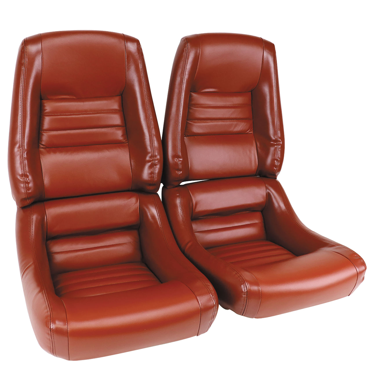 1981-1981 Corvette Mounted Leather Seat Covers Cinnabar Lthr/Vnyl Original 4" Blstr-422539-Corvette-Store-Online