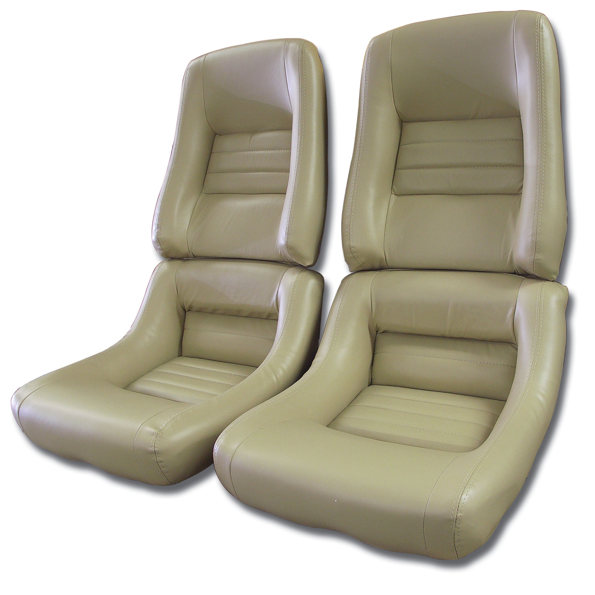 1979-1980 Corvette Mounted Leather Seat Covers Doeskin Lthr/Vnyl Original 4" Bolstr-422550-Corvette-Store-Online