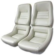 1979-1980 Corvette Mounted Leather Seat Covers Oyster Lthr/Vinyl Original 4" Bolstr-422566-Corvette-Store-Online