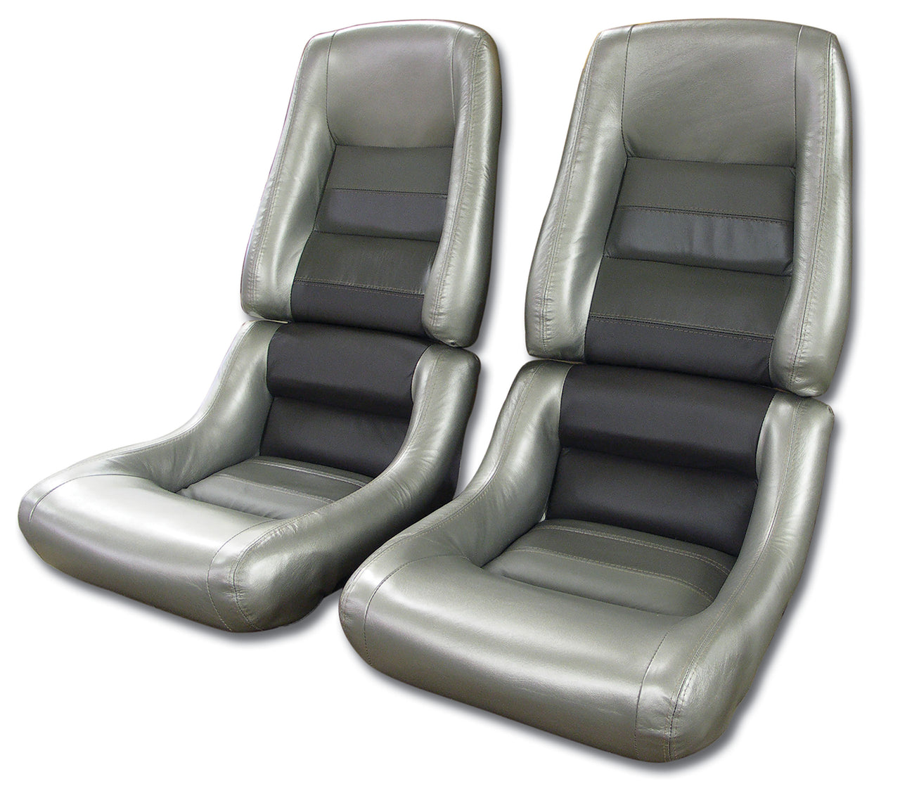 1982-1982 Corvette Mounted Leather Seat Covers Collector 100%-Leather 4" Bolster-422660-Corvette-Store-Online