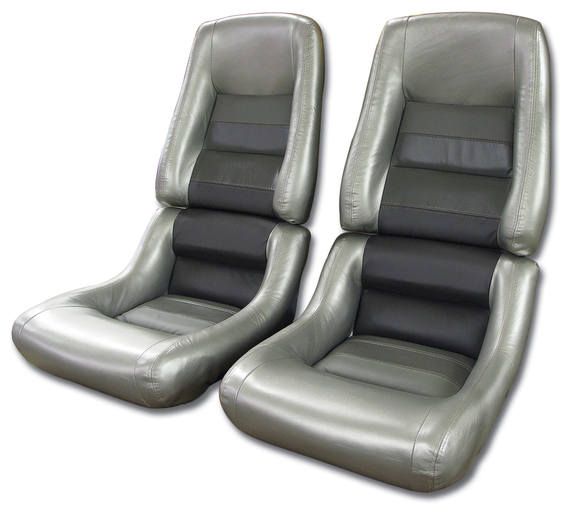 1982-1982 Corvette Mounted Leather Seat Covers Collector 100%-Leather 4" Bolster-422660-Corvette-Store-Online