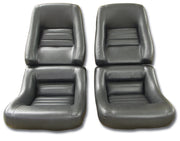 1982-1982 Corvette Mounted "Leather-Like" Vinyl Seat Covers Charcoal 4" Bolster-422721-Corvette-Store-Online