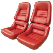 1979-1981 Corvette Mounted "Leather-Like" Vinyl Seat Covers Red 4" Bolster-422724-Corvette-Store-Online