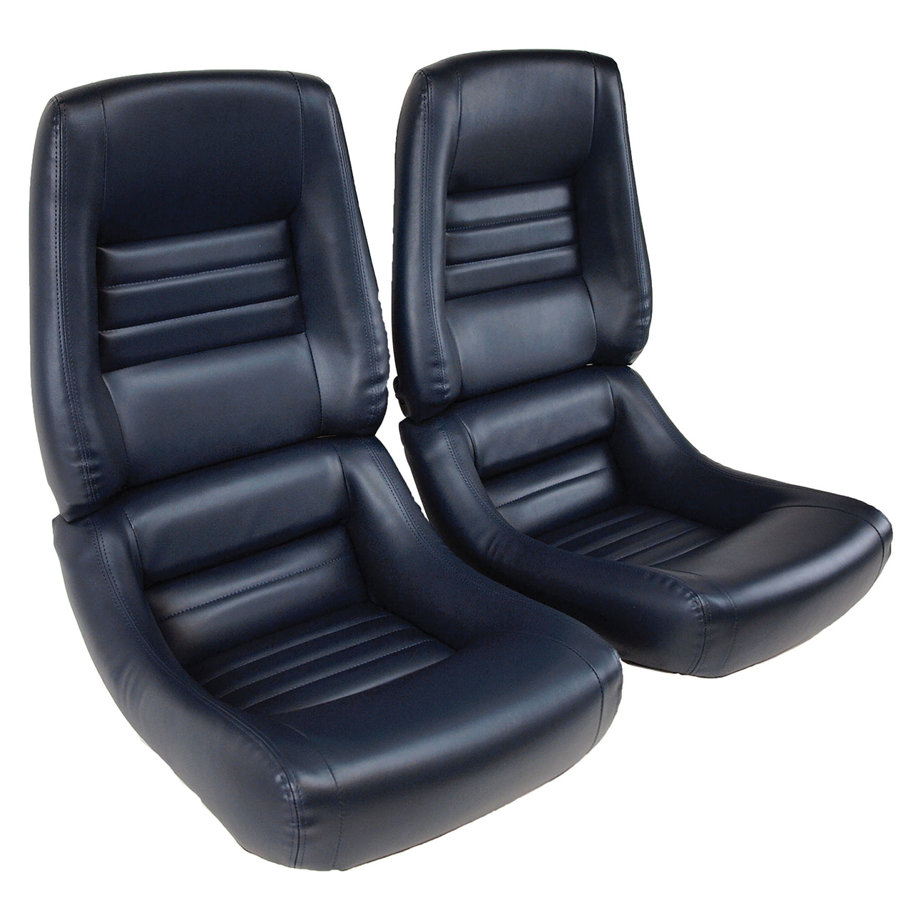 1982-1982 Corvette Mounted "Leather-Like" Vinyl Seat Covers Dark Blue 4" Bolster-422746-Corvette-Store-Online