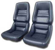 1979-1981 Corvette Mounted "Leather-Like" Vinyl Seat Covers Dark Blue 4" Bolster-422748-Corvette-Store-Online