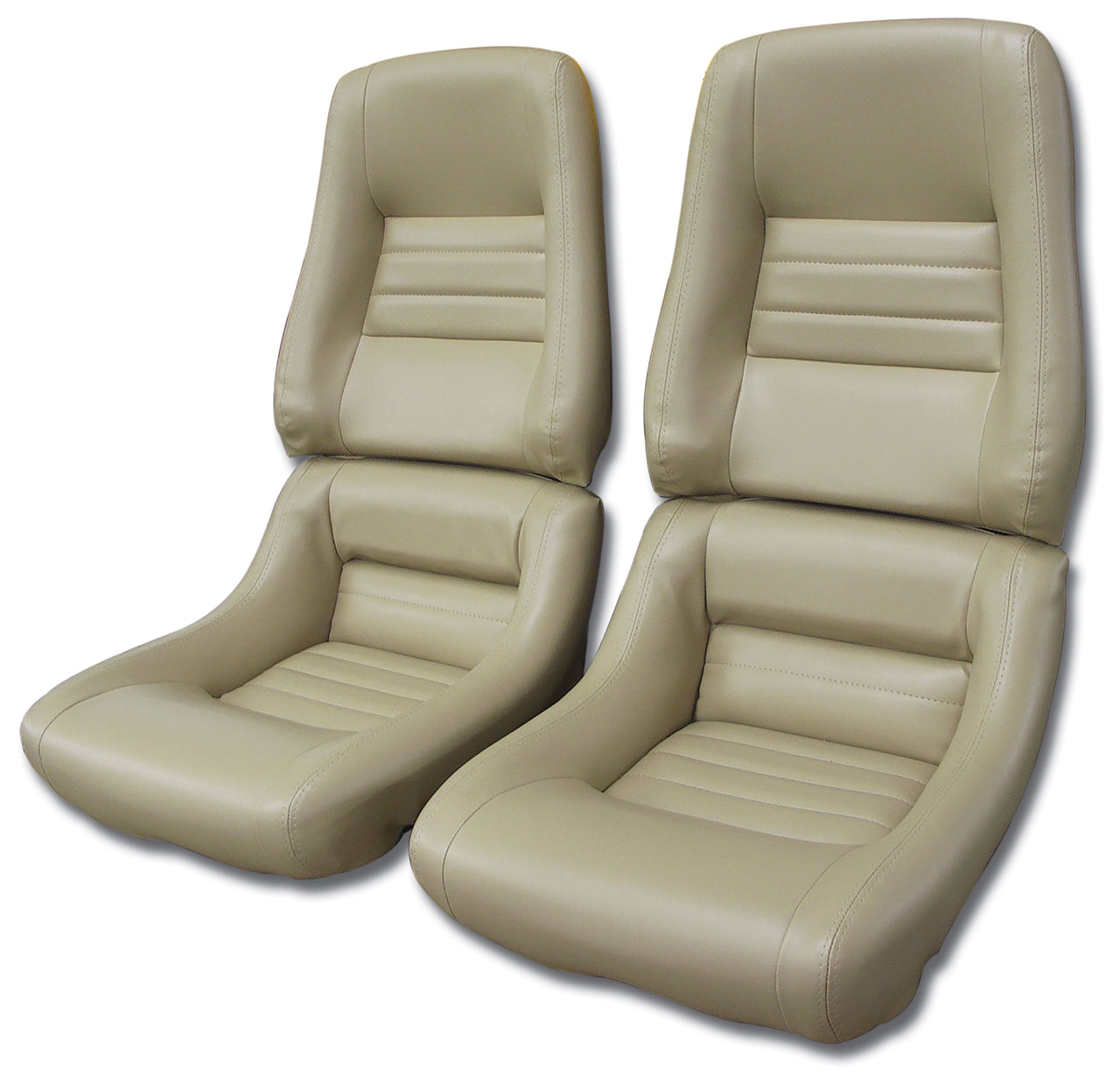 1979-1980 Corvette Mounted "Leather-Like" Vinyl Seat Covers Doeskin 4" Bolster-422750-Corvette-Store-Online