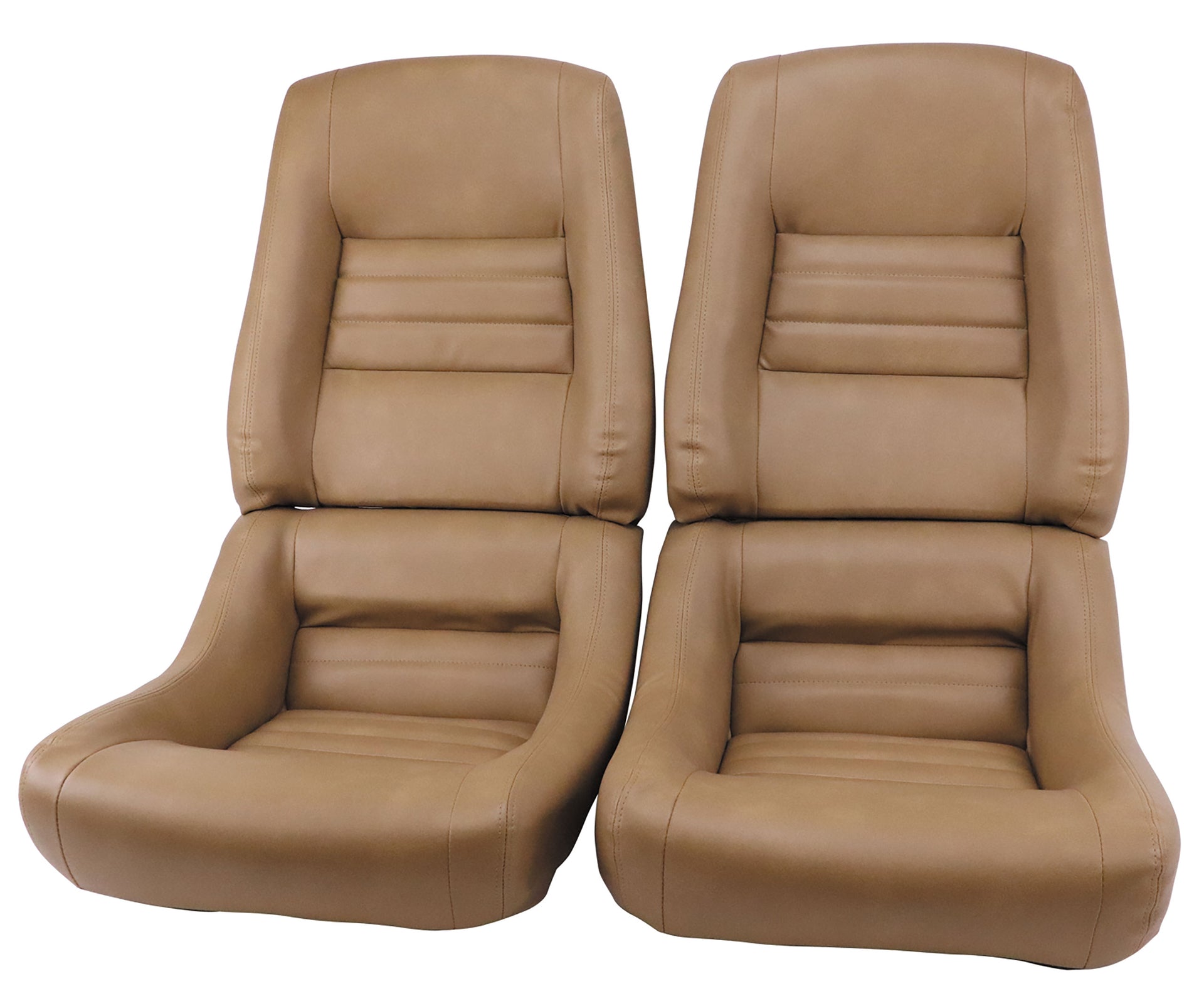 1981-1982 Corvette Mounted "Leather-Like" Vinyl Seat Covers Camel 4" Bolster-422758-Corvette-Store-Online
