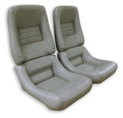 1982-1982 Corvette Mounted "Leather-Like" Vinyl Seat Covers Gray 4" Bolster-422768-Corvette-Store-Online