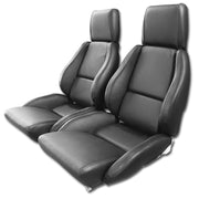 1984-1988 Corvette Mounted Leather Seat Covers Black Standard-422820-Corvette-Store-Online