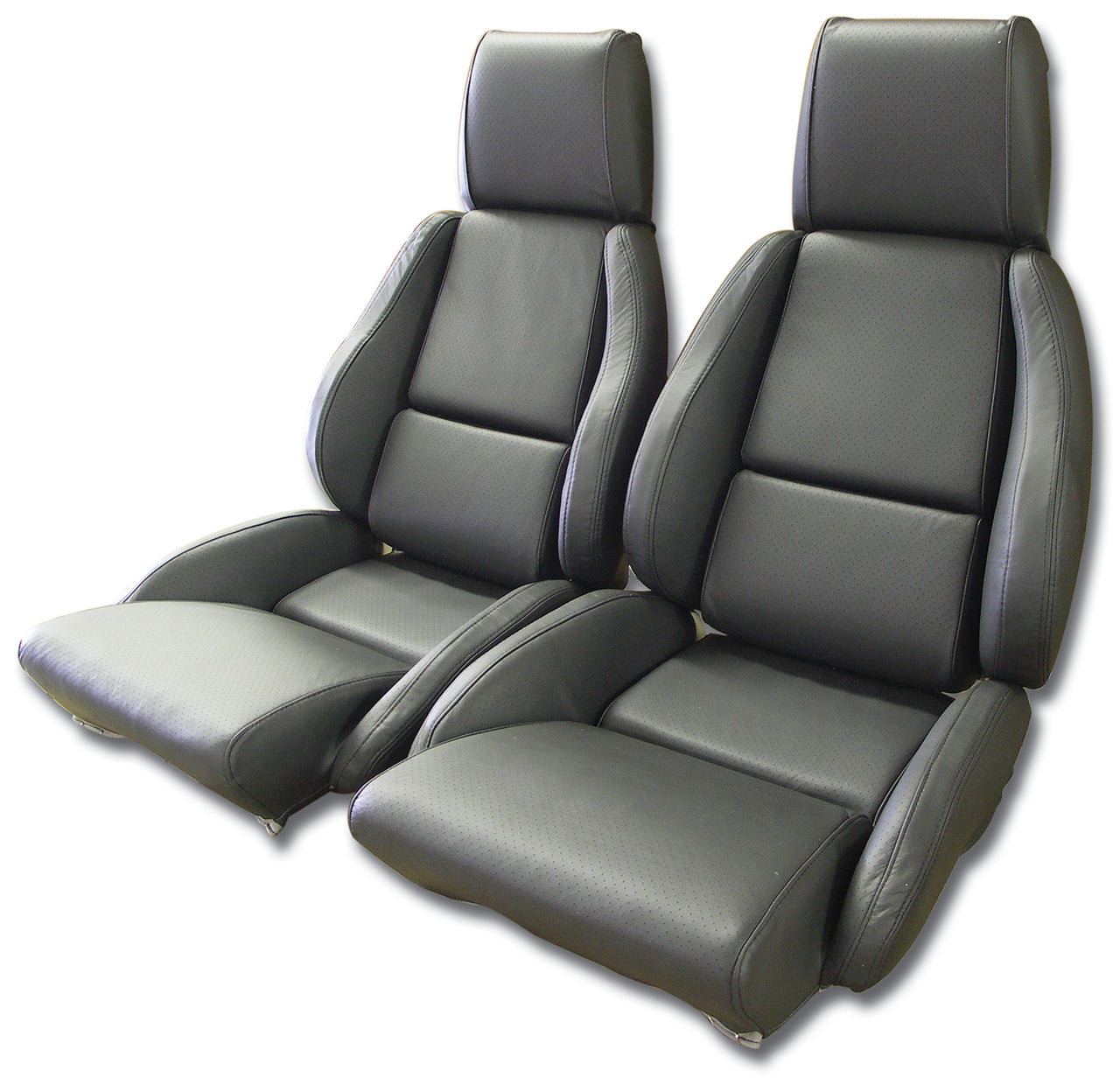 1984-1987 Corvette Mounted Leather Seat Covers Graphite Standard-422822-Corvette-Store-Online