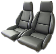 1984-1987 Corvette Mounted Leather Seat Covers Graphite Standard-422822-Corvette-Store-Online