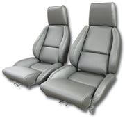1984-1987 Corvette Mounted Leather Seat Covers Gray Standard-422869-Corvette-Store-Online