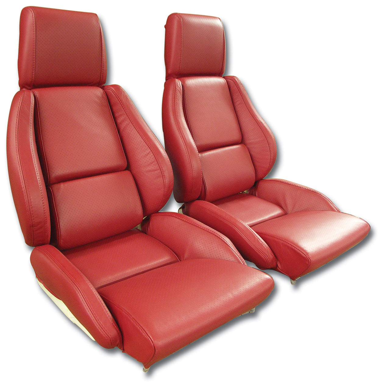 1986-1988 Corvette Mounted Leather Seat Covers Red Standard-422875-Corvette-Store-Online