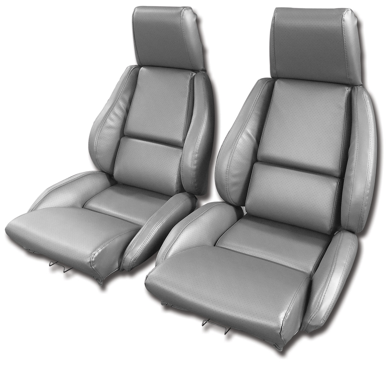 1984-1987 Corvette Mounted "Leather-Like" Vinyl Seat Covers Gray Standard-422969-Corvette-Store-Online
