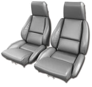 1984-1987 Corvette Mounted "Leather-Like" Vinyl Seat Covers Gray Standard-422969-Corvette-Store-Online