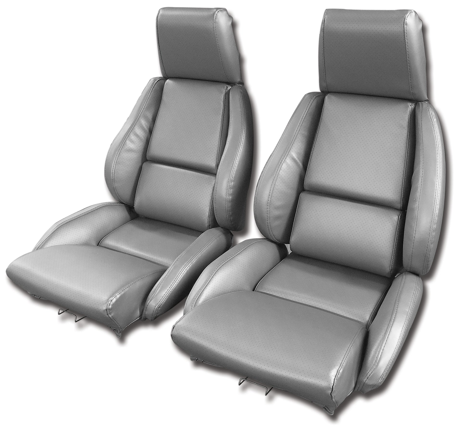 1984-1987 Corvette Mounted "Leather-Like" Vinyl Seat Covers Gray Standard-422969-Corvette-Store-Online